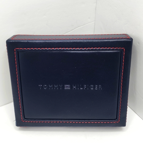 ⭐️TOMMY HILFIGER 💯 MENS WALLET DARK BROWN - Picture 10 of 11